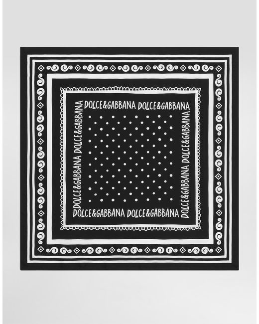 Foulard En Soie À Bandana Dolce & Gabbana pour homme en coloris Black