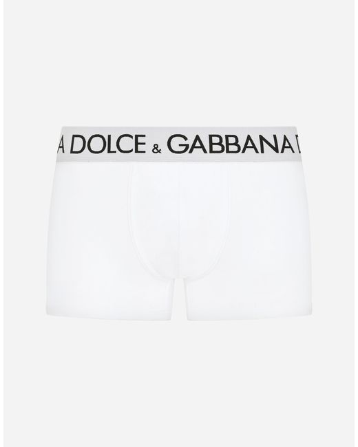Dolce & Gabbana Boxershorts Bi-Elastische Baumwolle in White für Herren