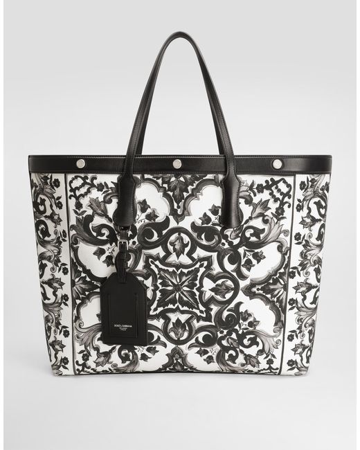 Dolce & Gabbana Shopper Aus Canvas Muschelprint in Black für Herren