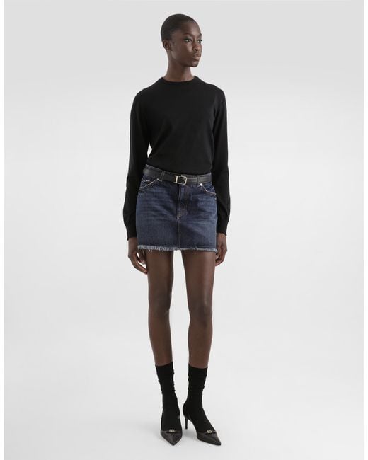 Dolce & Gabbana Blue Denim Miniskirt