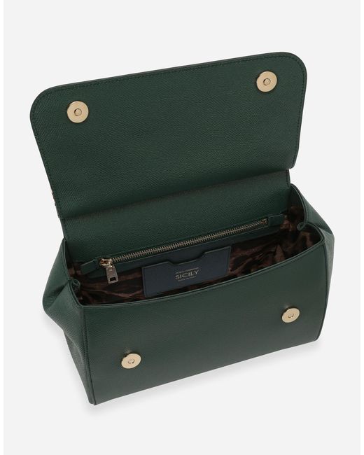 Dolce & Gabbana Green 'sicily' Midi Handbag