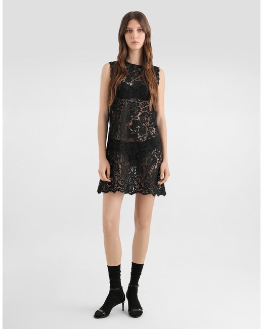 Dolce & Gabbana Black Cordonetto Lace Dress