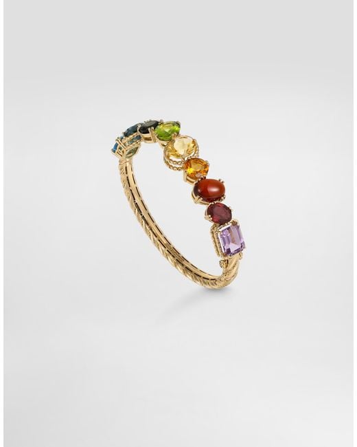 Dolce & Gabbana White Bracelet 18-Carat And Multicolored Gems