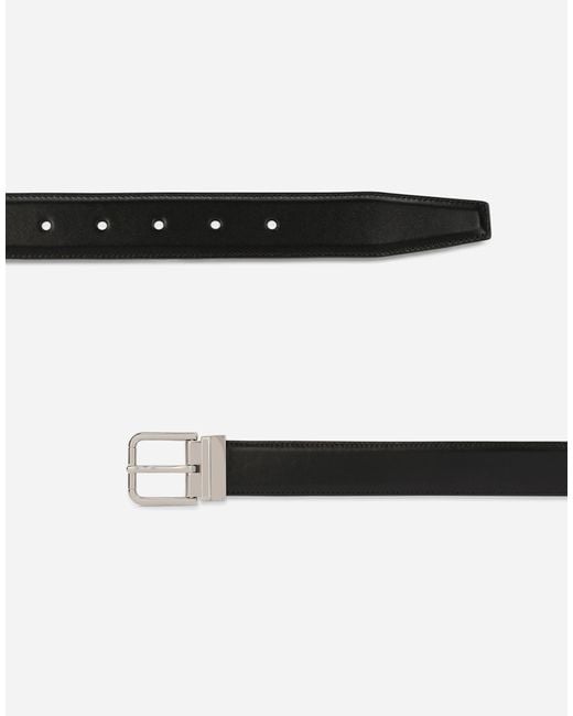 Dolce & Gabbana Black Buckled Leather Belt for men