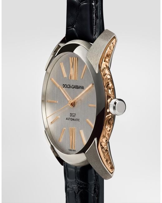 Dolce & Gabbana White Dg7 Gattopardo Watch for men