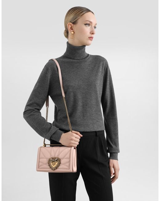 Dolce & Gabbana Pink Medium Devotion Shoulder Bag