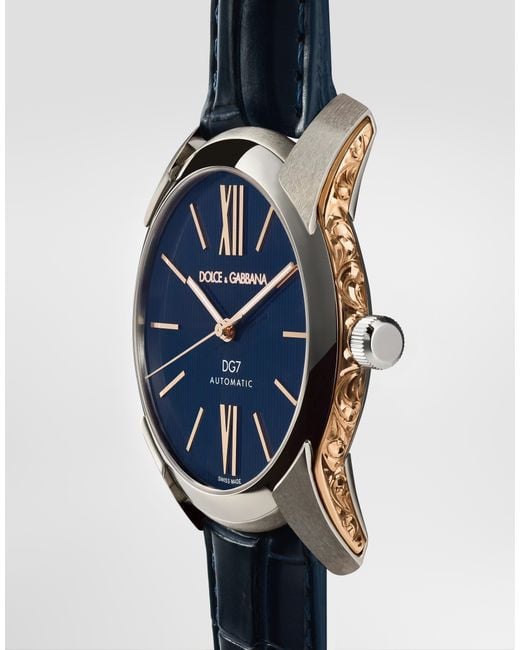 Dolce & Gabbana Blue Dg7 Gattopardo Watch for men