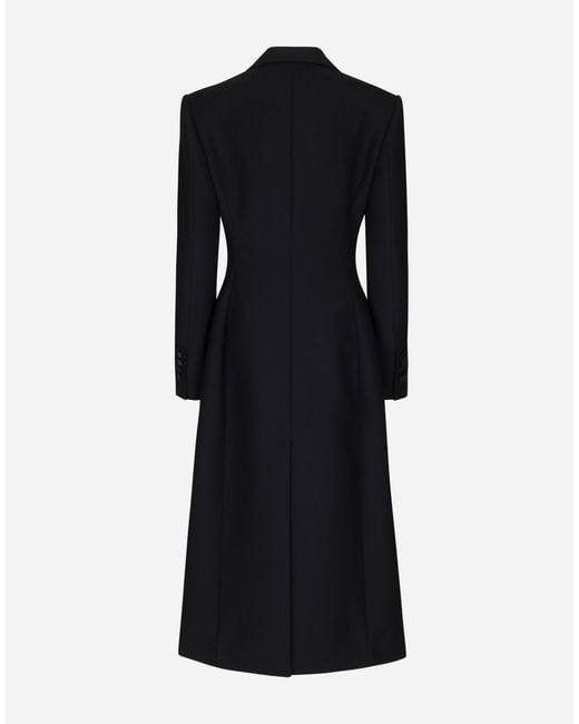 Dolce & Gabbana Black Wool Coat