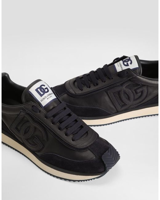 Dolce & Gabbana メンズ ブラック ロゴパッチ スニーカー 【公式通販】