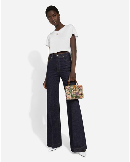 Dolce & Gabbana Blue Flared Denim Jeans