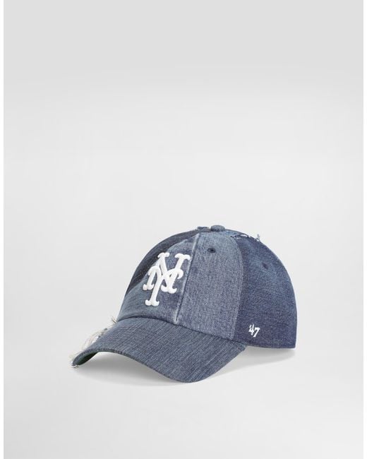 Dolce & Gabbana Blue X '47 New York Mets Denim Patchwork Baseball Cap for men