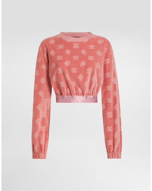 Dolce & Gabbana Pink Logo Sweatshirt