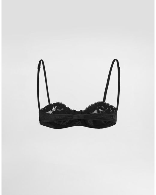 Dolce & Gabbana White Reggiseno Balconcino