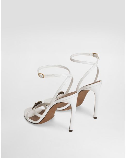 Dolce & Gabbana Natural Devotion Calfskin Sandals