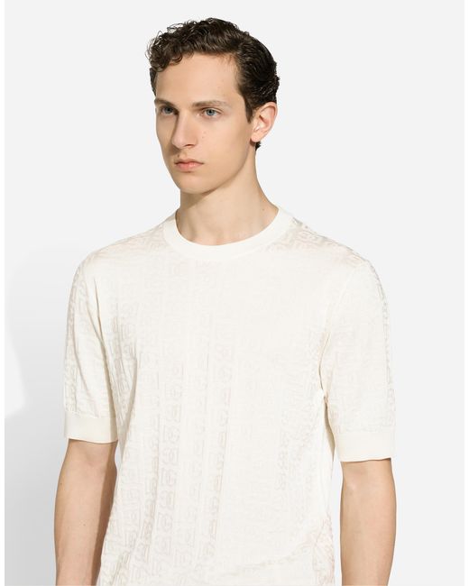 Dolce & Gabbana Natural Pull Girocollo M/C for men