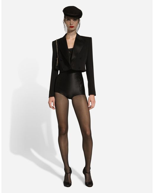 Dolce & Gabbana Black Double-Breasted Wool Tuxedo Jacket