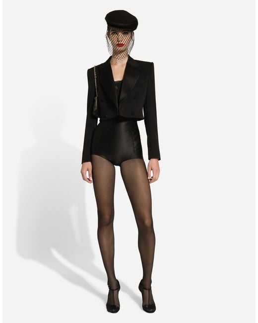 Dolce & Gabbana Black Double-Breasted Wool Tuxedo Jacket