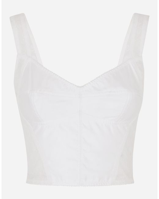 Dolce & Gabbana White Corset Top