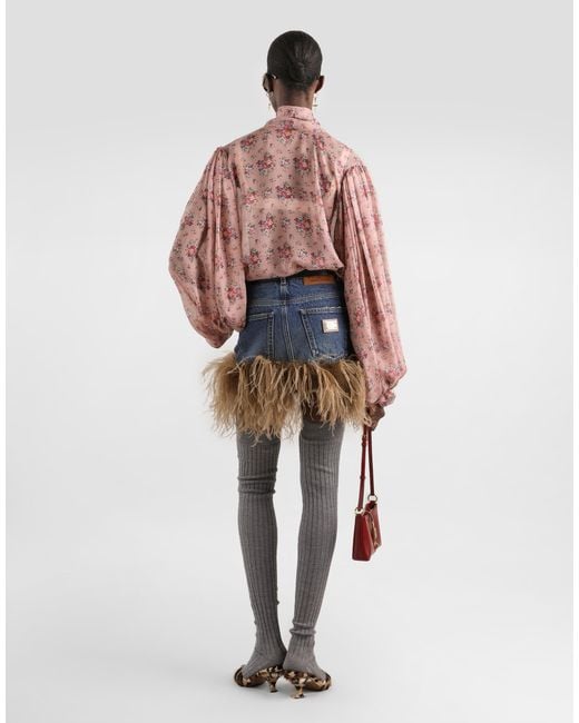 Dolce & Gabbana Blue Denim Skirt