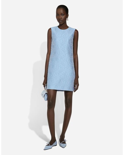 Abito Corto A Line di Dolce & Gabbana in Blue