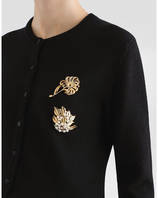 Dolce & Gabbana Black Wool Cardigan