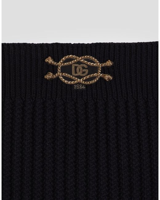 Dolce & Gabbana Black Knitted Neck Warmer for men