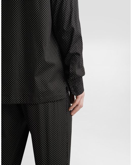 Dolce & Gabbana Black Microprinted Vanity Shirt for men