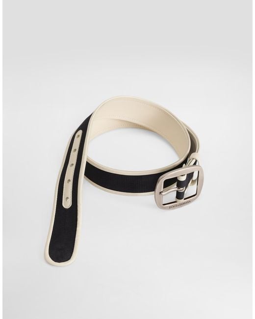 Dolce & Gabbana White Cintura Logata for men