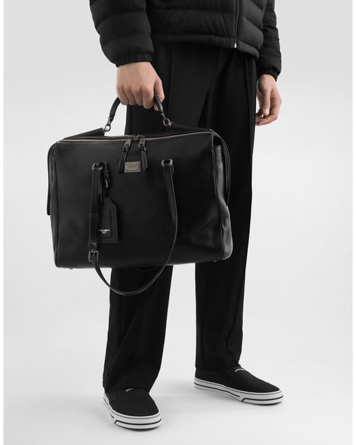 Dolce & Gabbana Black Vittoria Calfskin Bag for men