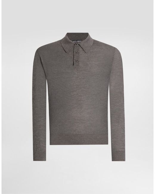 Polo En Cachemire Dolce & Gabbana pour homme en coloris Gray