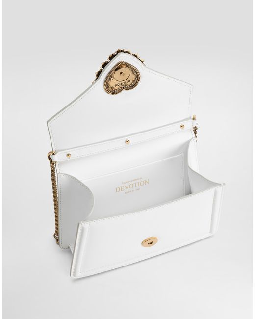 Dolce & Gabbana White Medium Devotion Bag