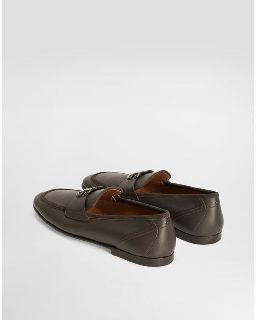 Dolce & Gabbana White Calfskin Slipper for men