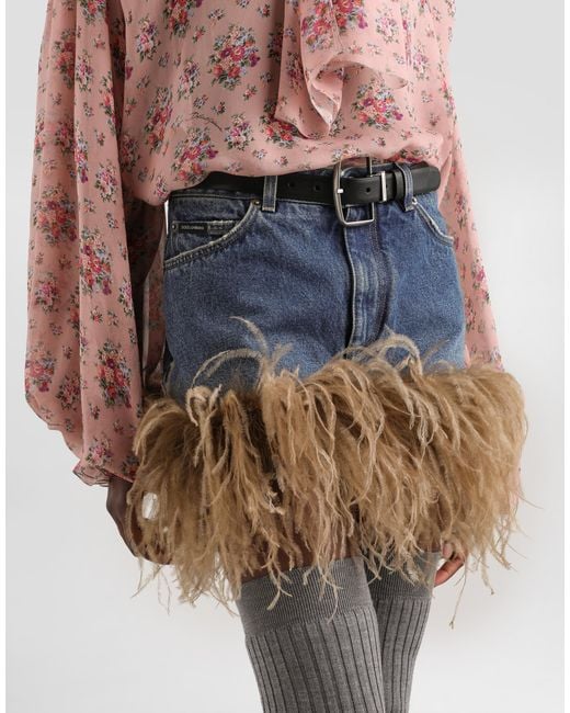 Dolce & Gabbana Blue Denim Skirt