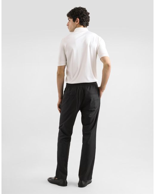 Dolce & Gabbana White Satin Silk Polo Shirt for men