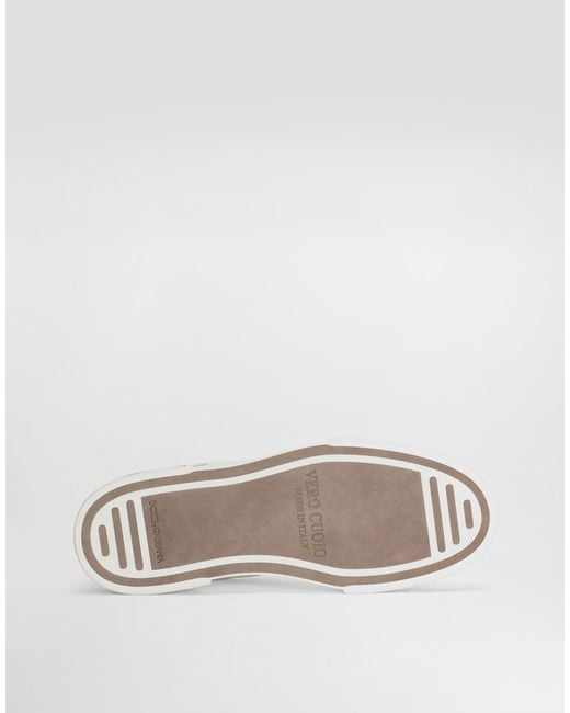 Dolce & Gabbana White Leather Portofino Sneakers for men