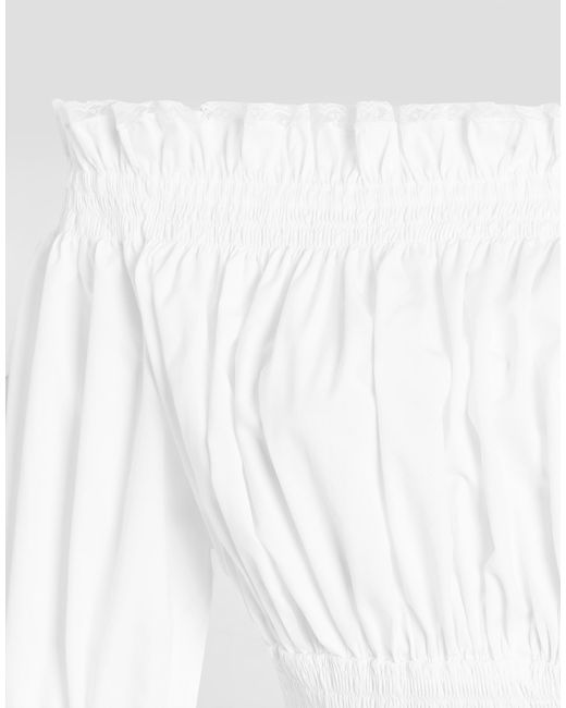 Dolce & Gabbana White Poplin Top