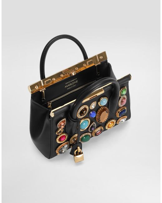 Dolce & Gabbana Multicolor Day Bag Mini Marlene Aus Plongé-Kalbsleder