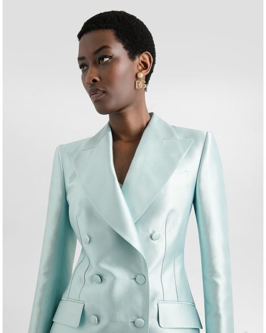 Dolce & Gabbana Blue Double-Breasted Jacket