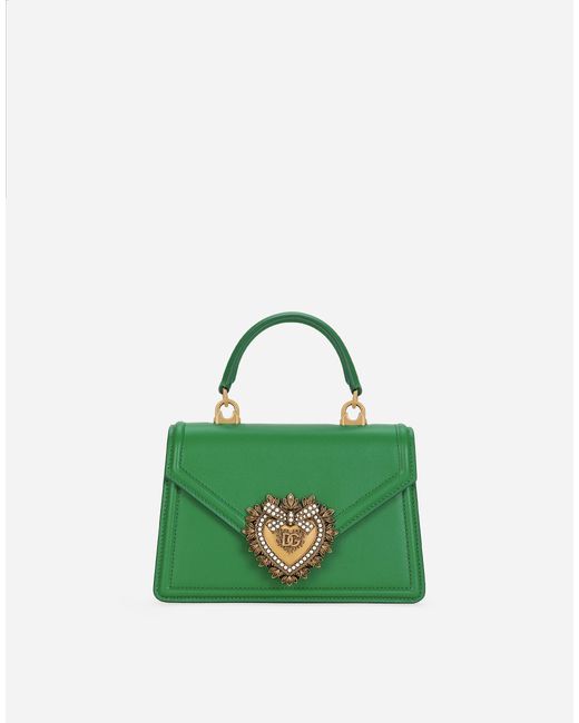 Dolce & Gabbana Green Small Devotion Top-Handle Bag