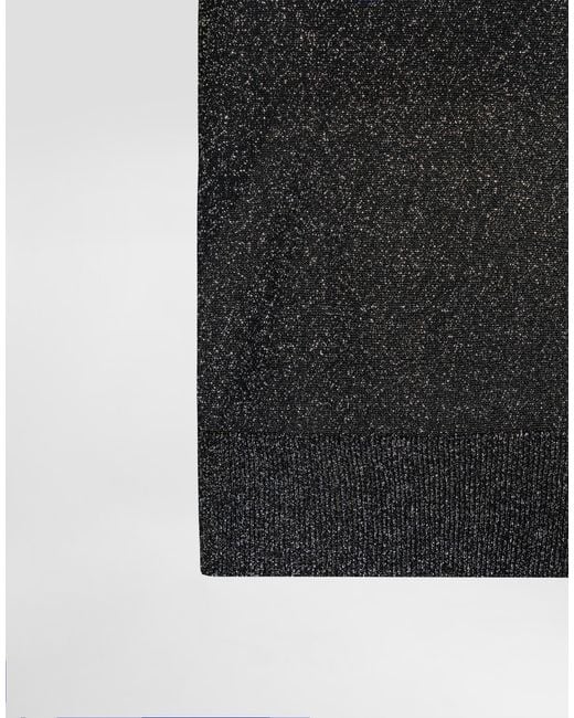 Dolce & Gabbana Black Metallic Knit Tank Top