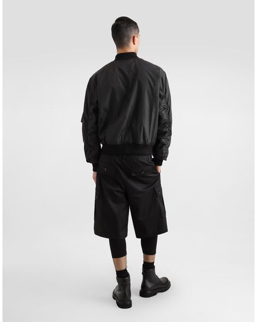メンズ Dolce & Gabbana ロゴプレート コットン Tシャツ Black