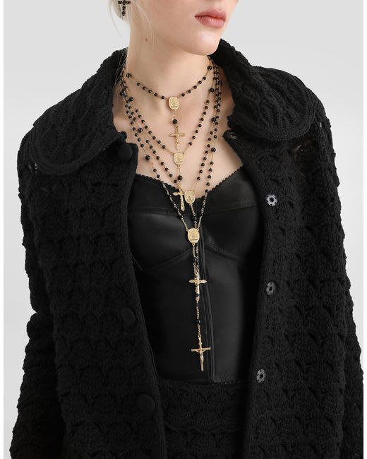 Dolce & Gabbana Black Crochet Jacket