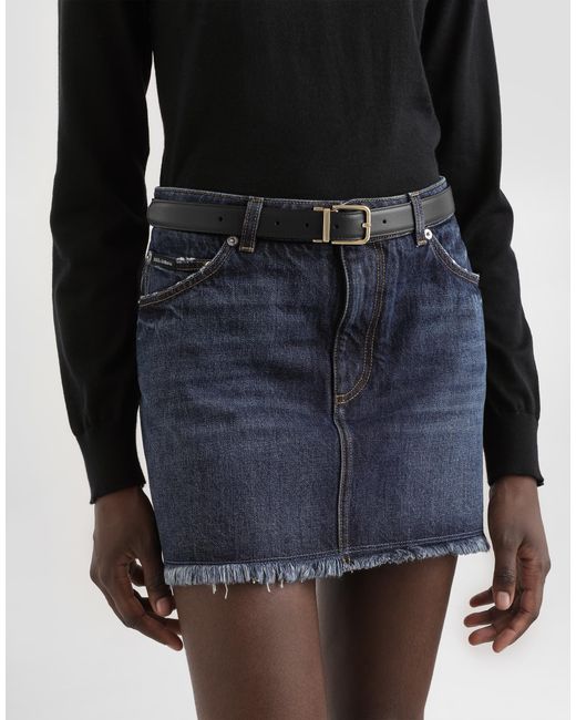 Dolce & Gabbana Blue Denim Miniskirt