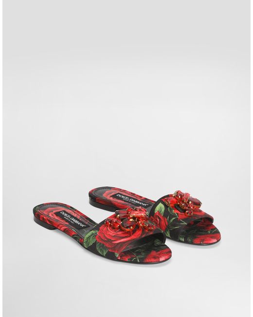 Ciabatta Flat di Dolce & Gabbana in White