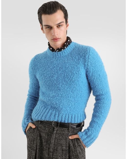 Jersey Efecto Bouclé Dolce & Gabbana de hombre de color Blue