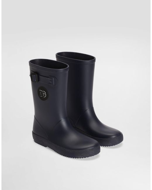 Dolce & Gabbana Blue Pvc Rain Boots for men