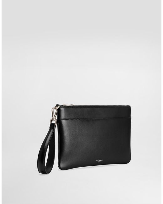 メンズ Dolce & Gabbana Calfskin Necessaire Black