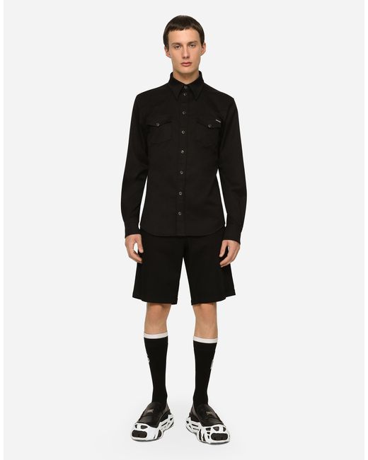 Dolce & Gabbana Black Wash Stretch Denim Shorts for men