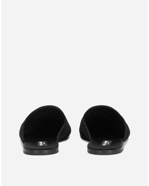 メンズ Dolce & Gabbana オペラシューズ ベルベット エンブレムエンブロイダリー White
