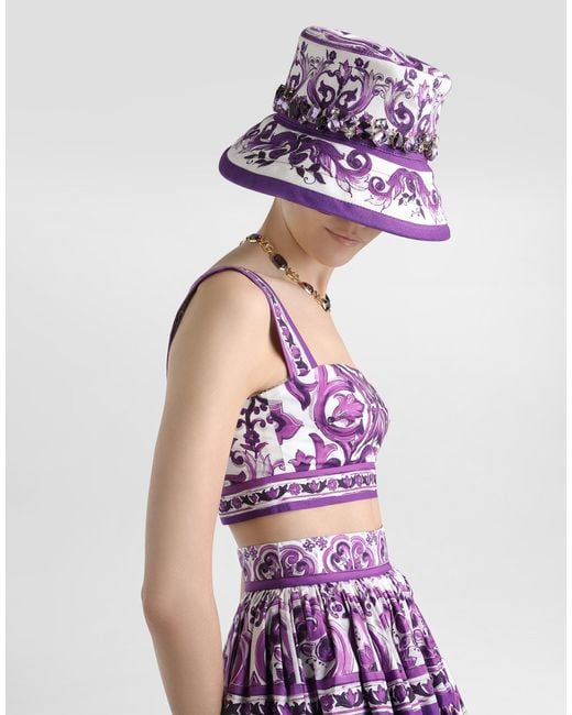 Dolce & Gabbana Purple 'Maiolica' Top